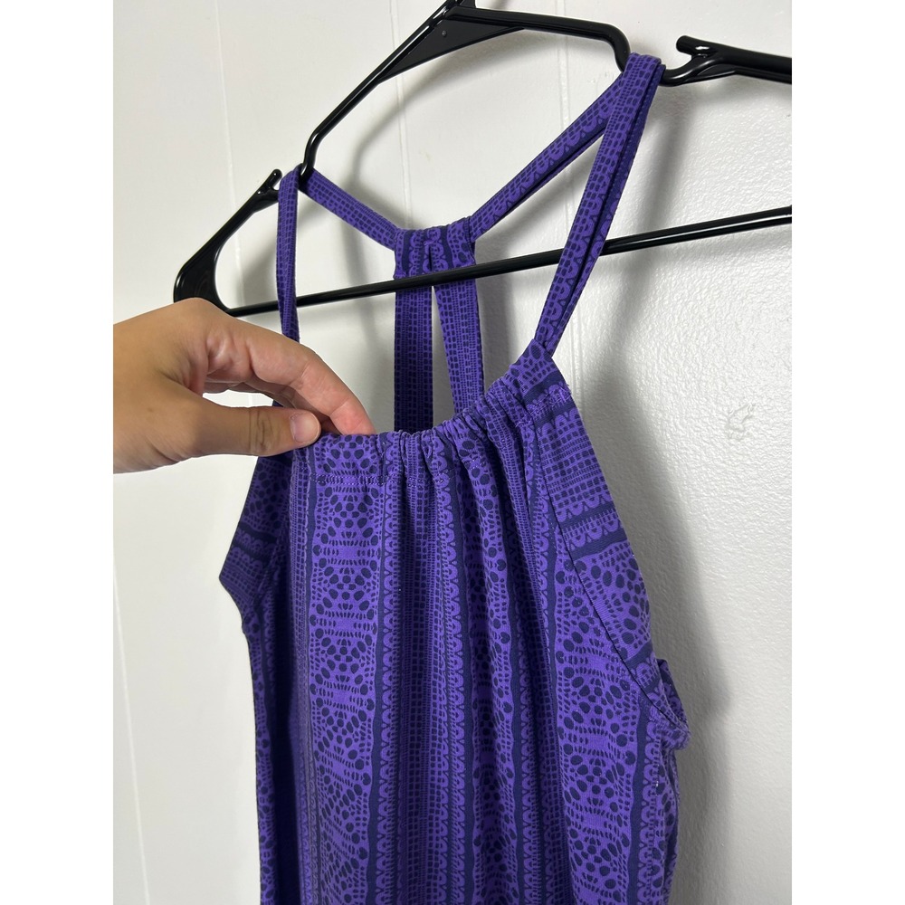 Prana Dress Womens S Purple Quinn Geometric tribal Print Strappy Active hiking - Picture 3 of 8